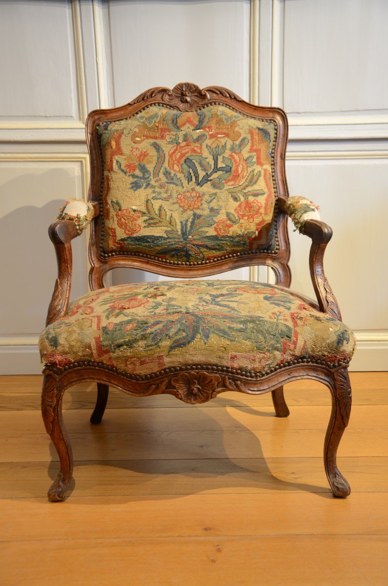 Paire de dos plats d'époque Louis XV.-photo-2