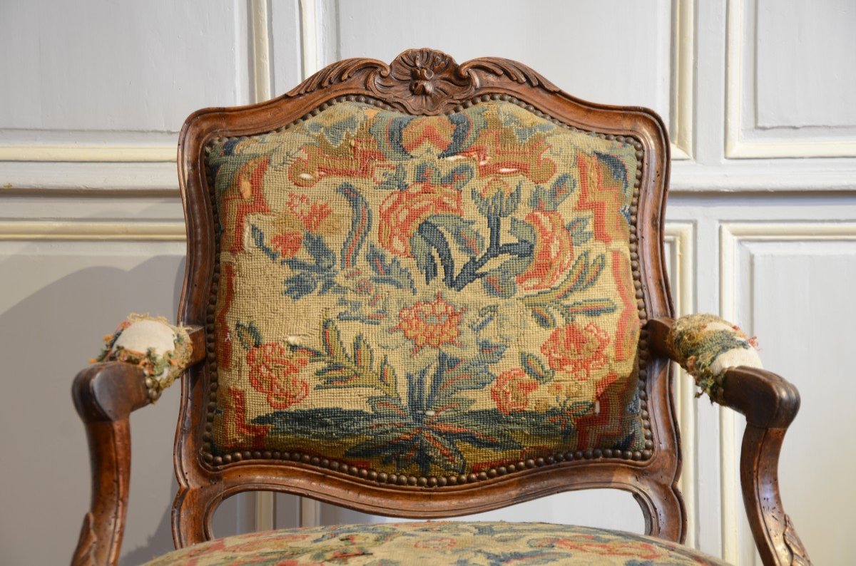 Paire de dos plats d'époque Louis XV.-photo-3