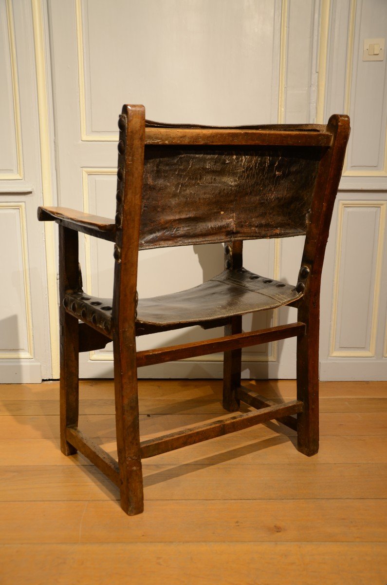 Rare Pair Of Armchairs Or Chairs With Arms. Seventeenth Century.-photo-2