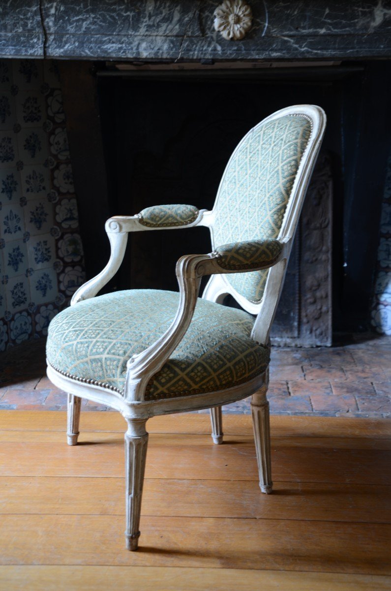Paire de fauteuils d'époque Transition.-photo-4