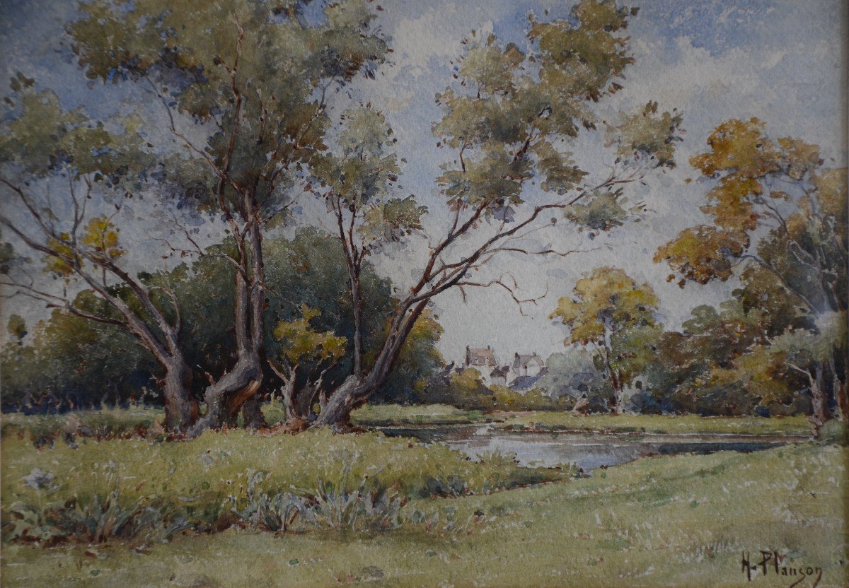 Abbé Henri Planson: aquarelle. Fin du dix-neuvième- début du vingtième siècle.
