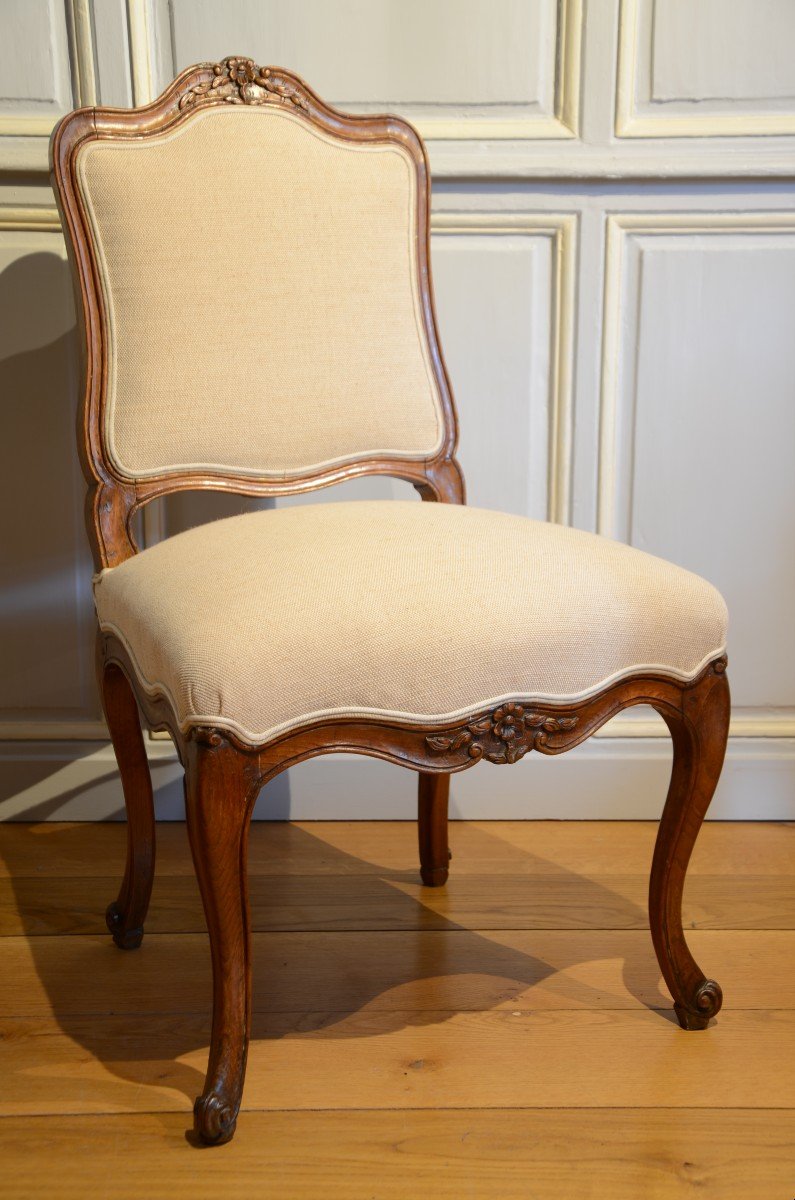 Set Of Six Chairs. Flanders. Louis XV Period.-photo-2