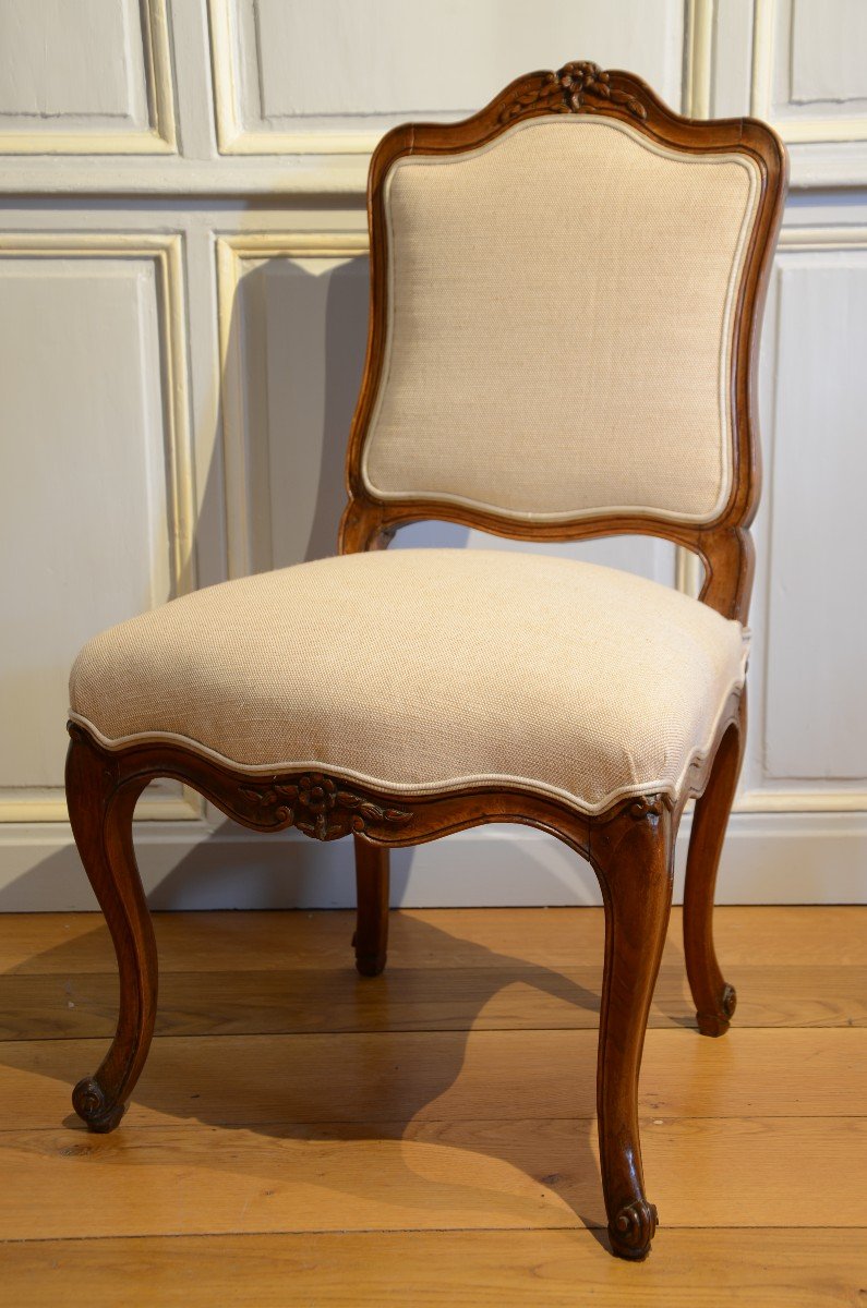 Set Of Six Chairs. Flanders. Louis XV Period.-photo-4