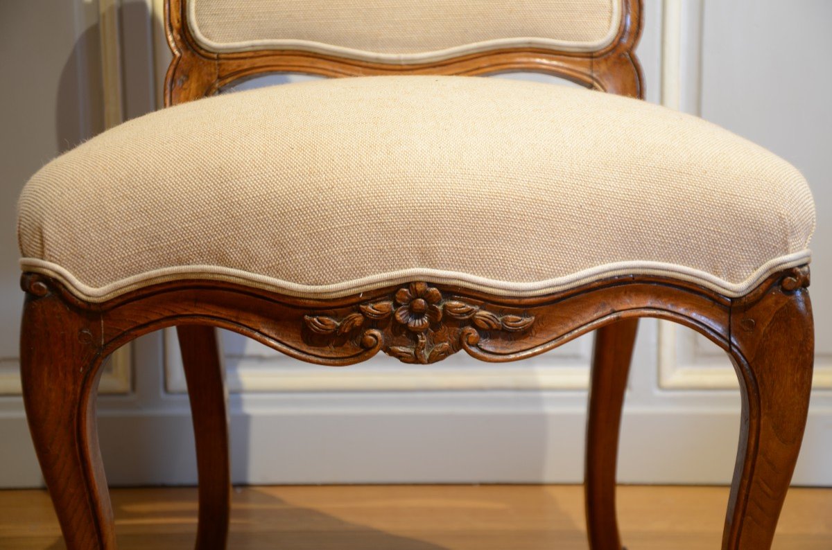 Set Of Six Chairs. Flanders. Louis XV Period.-photo-4