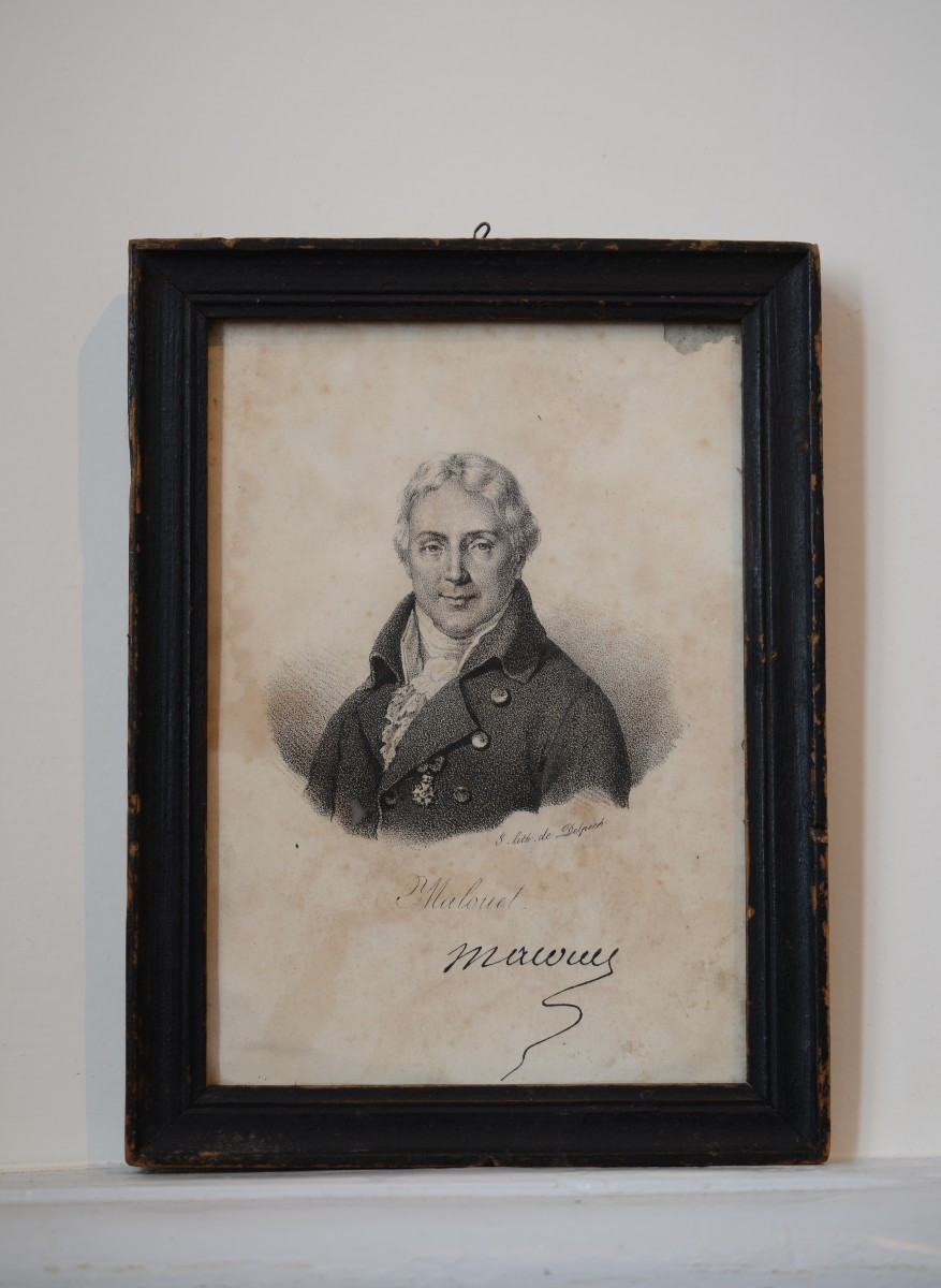 Delpech: gravure autographe. Dix-huitième siècle.