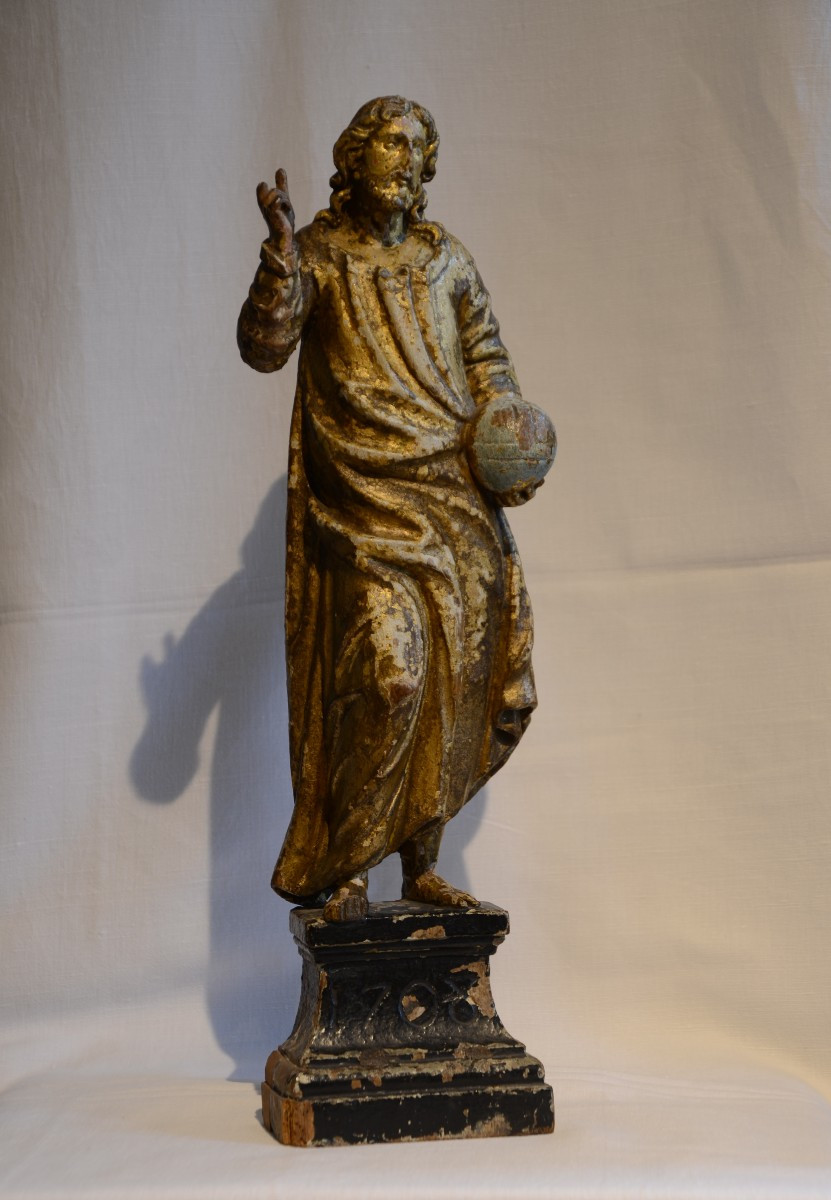 Christ Blessing. Early Eighteenth Century.-photo-2