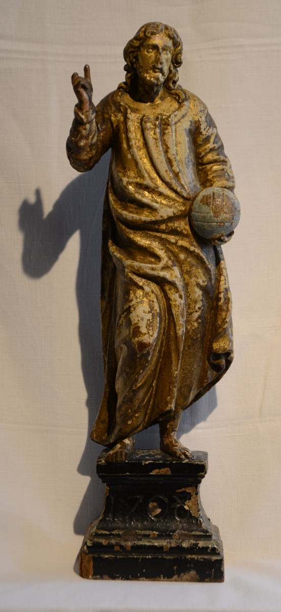 Christ Blessing. Early Eighteenth Century.-photo-4