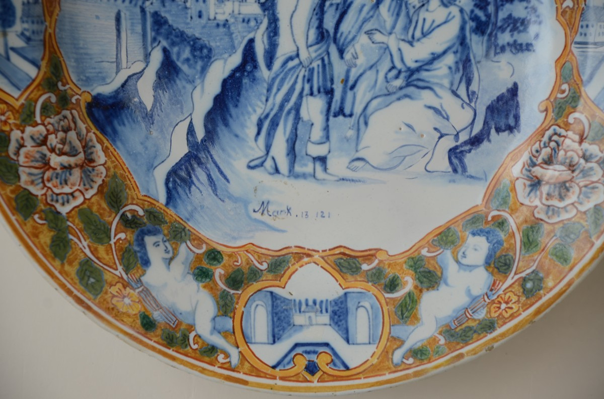 Plat de Delft. Dix-huitième siècle.-photo-4