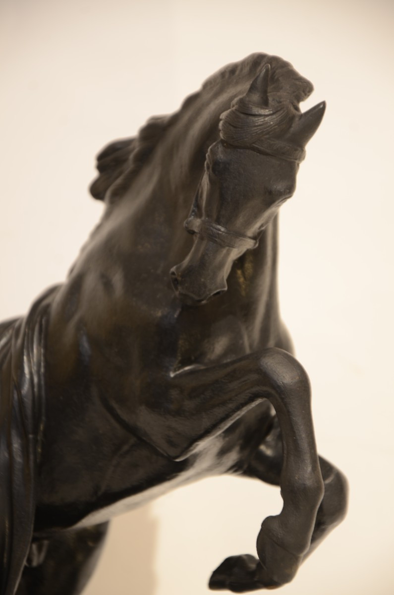 Cheval en fonte. Dix-neuvième siècle.-photo-3