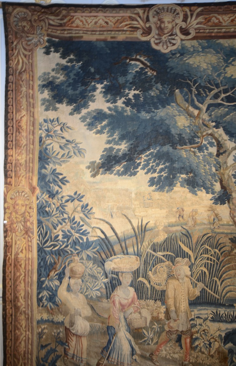 Tapisserie d'Aubusson. Dix-huitième siècle.-photo-2