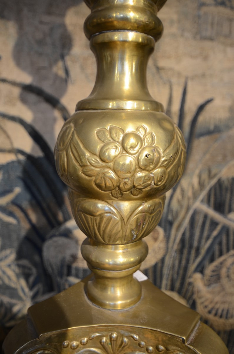 Paire de pique cierge. Dix-huitième siècle.-photo-4