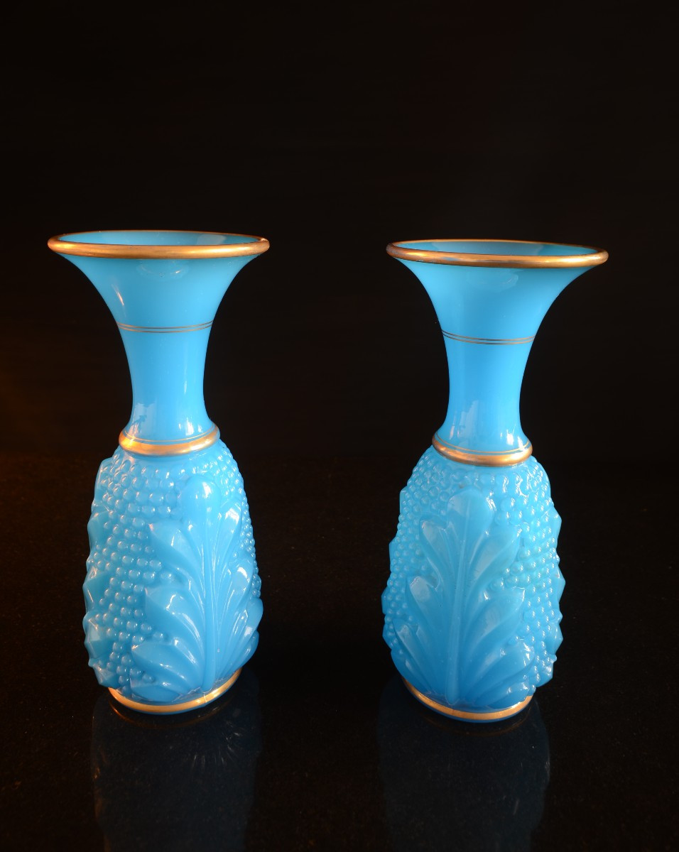 Baccarat. Paire de vases. Epoque Napoléon III.-photo-2