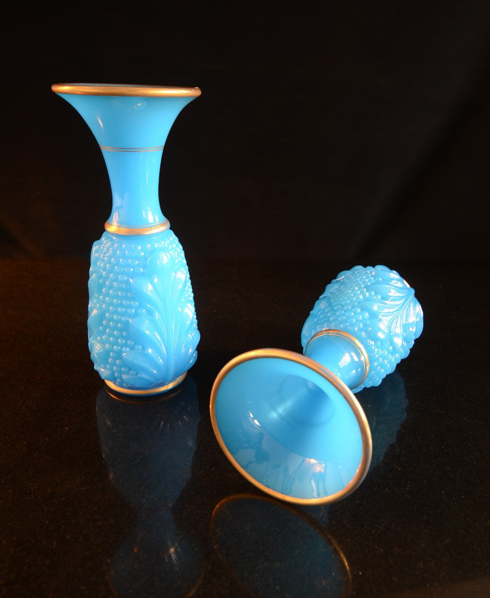 Baccarat. Paire de vases. Epoque Napoléon III.-photo-3