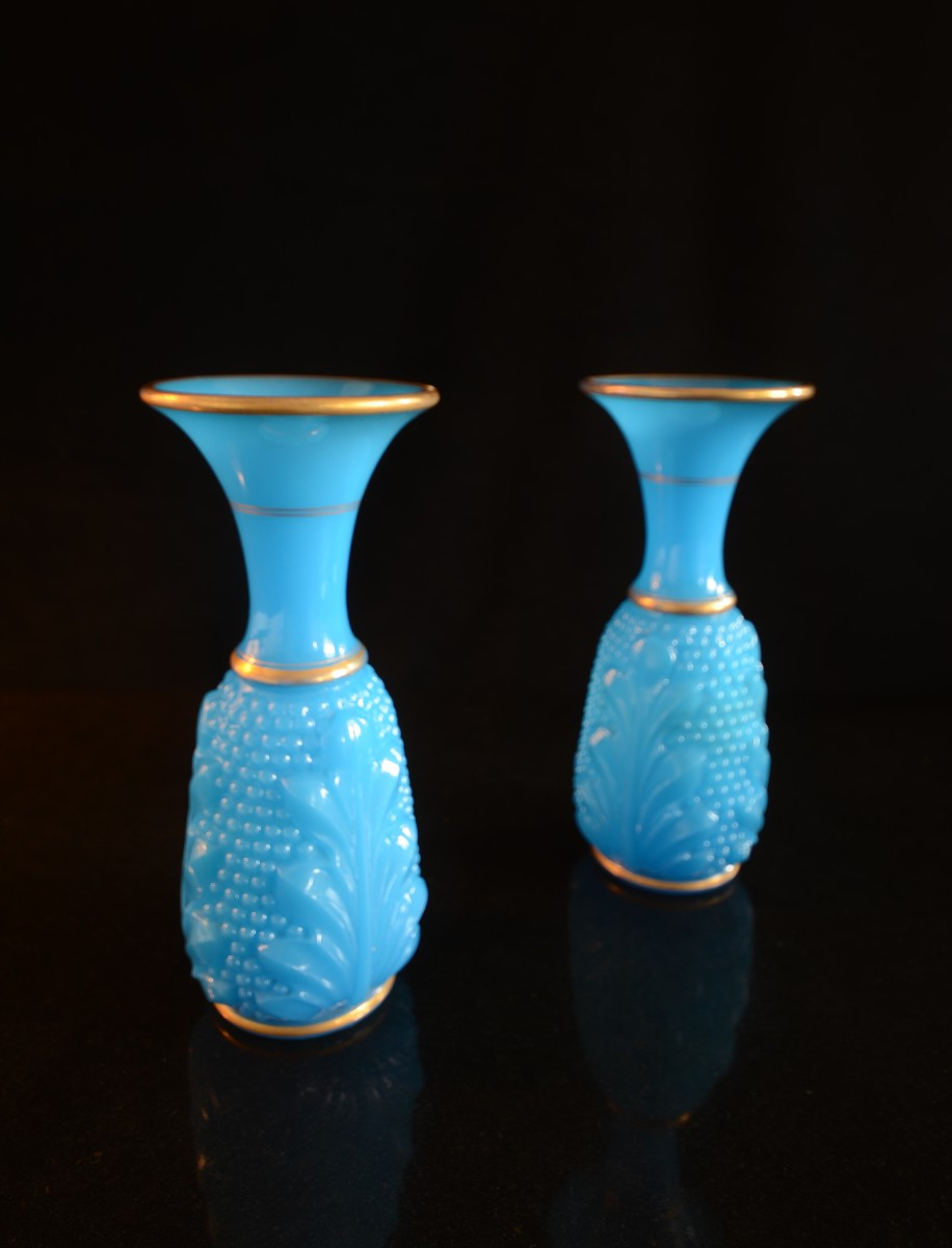 Baccarat. Paire de vases. Epoque Napoléon III.