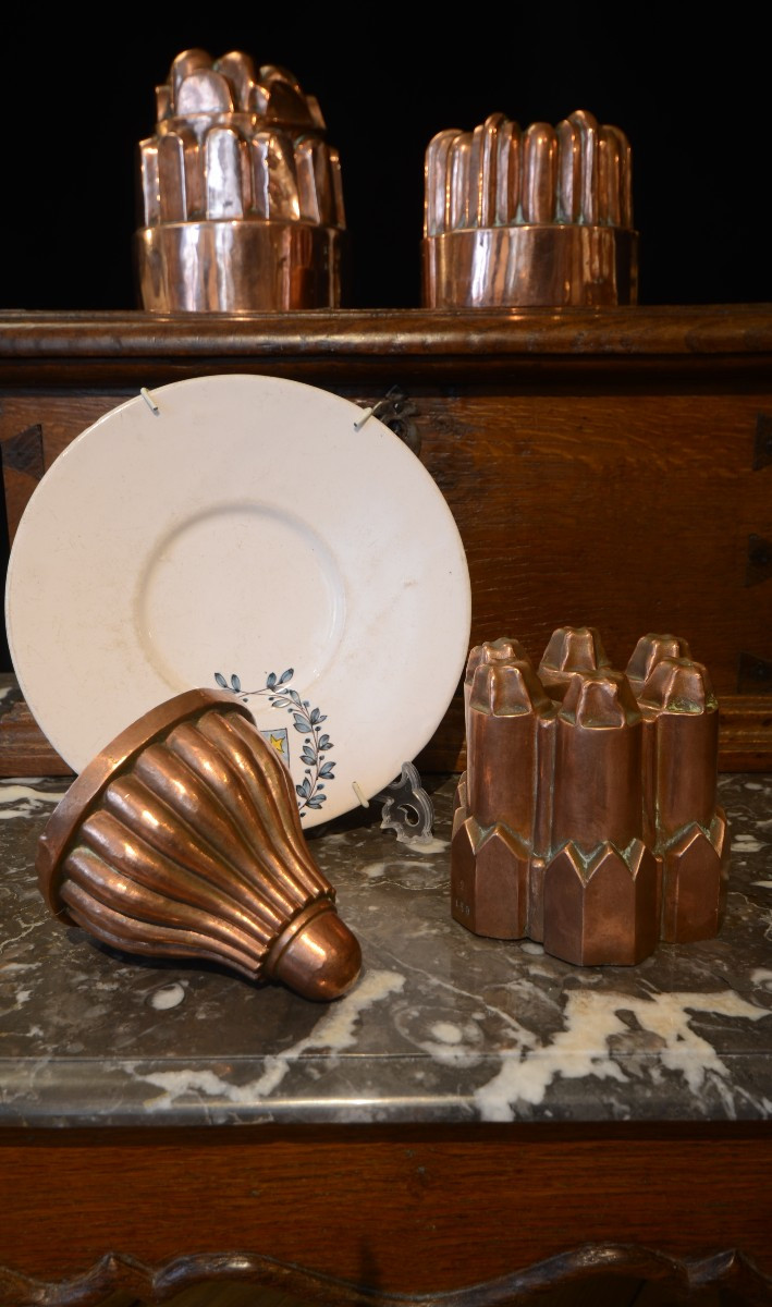 Moule à gateau en  cuivre. Dix-neuvième siècle.-photo-2