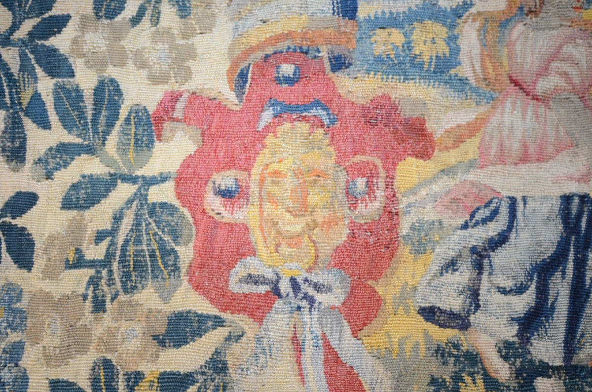 Petit Point Tapestry Border. Seventeenth Century.-photo-4
