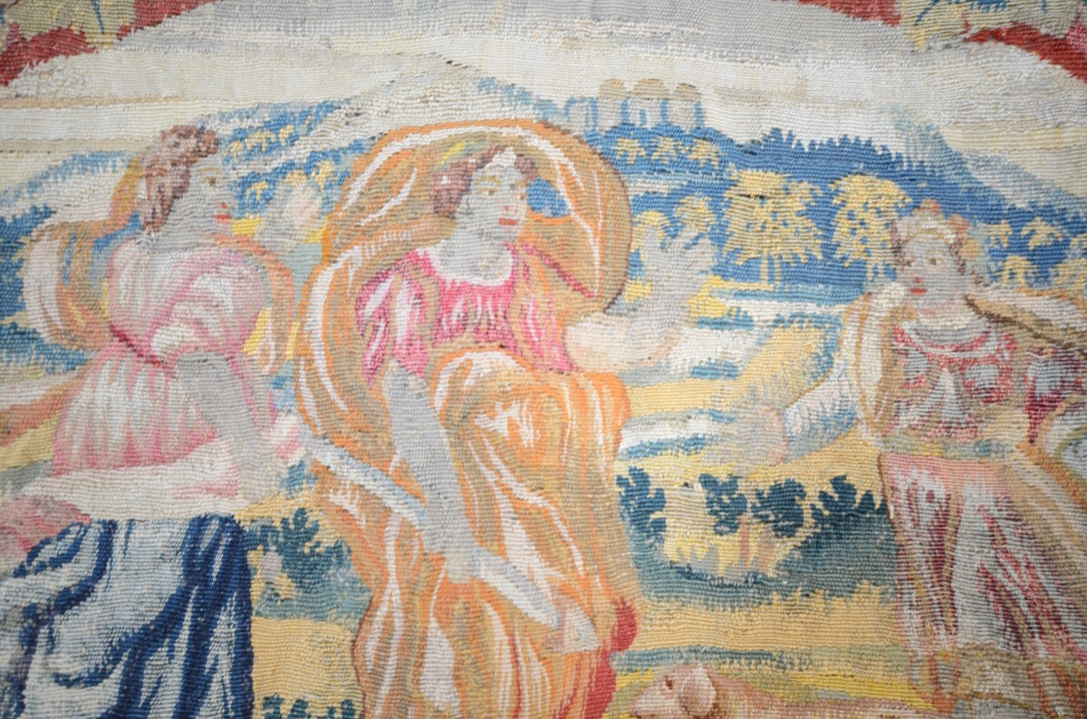 Petit Point Tapestry Border. Seventeenth Century.-photo-5
