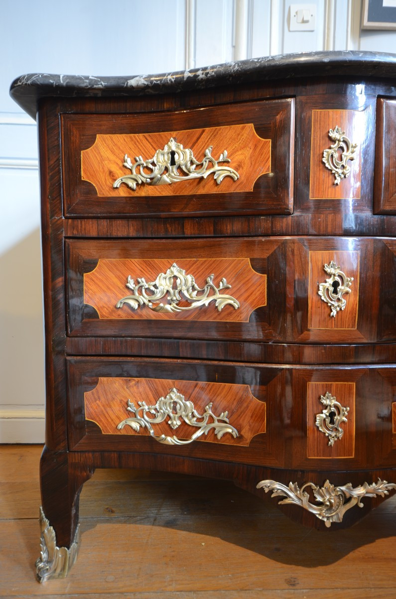 Nicolas Alexandre Lapie. Louis XV Period Chest Of Drawers.-photo-4