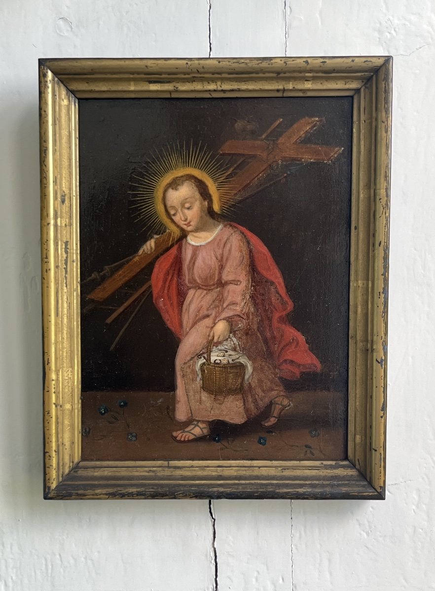 Enfant Jesus. Peinture du dix- huitième siècle.
