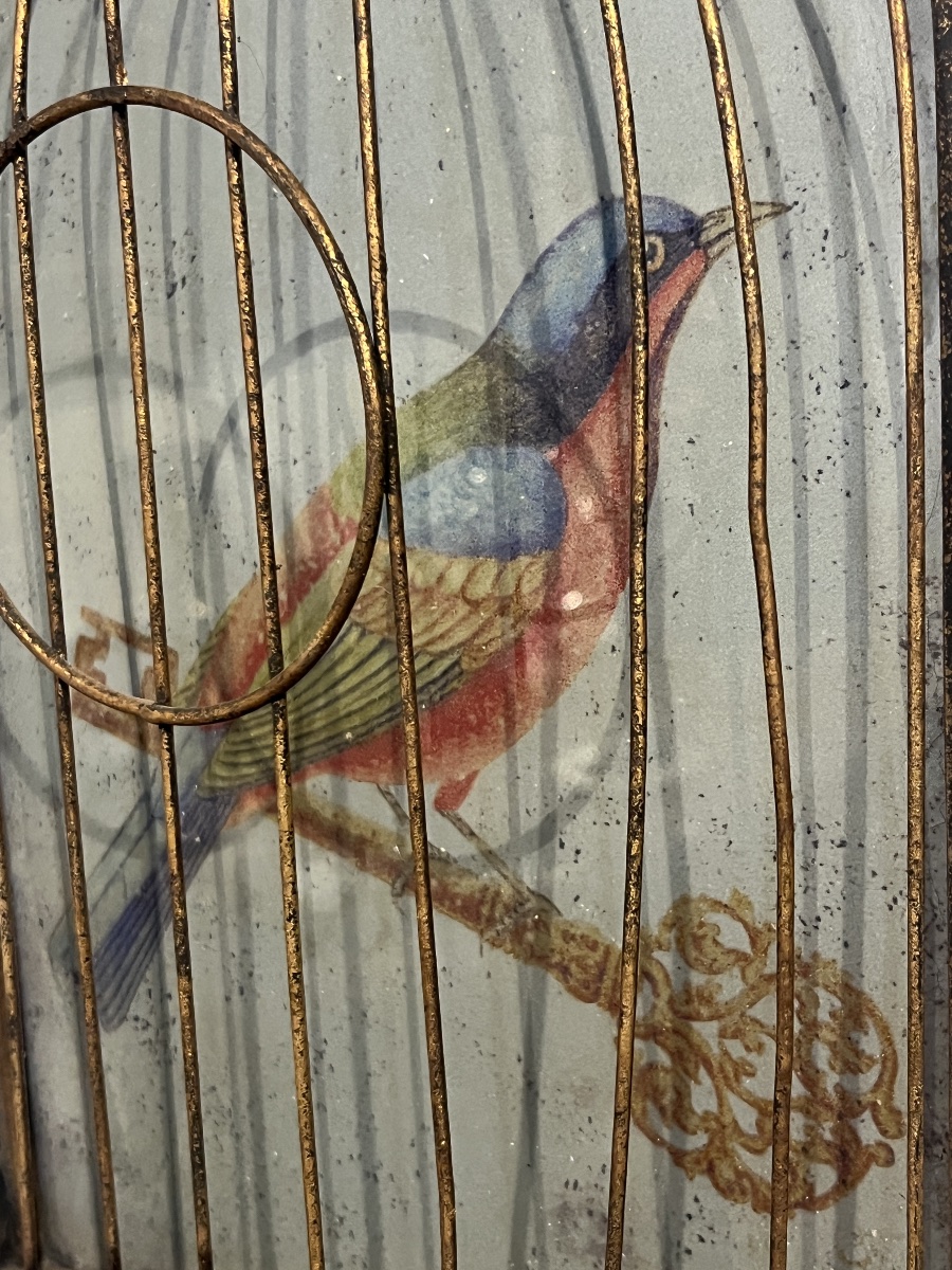 Two Decorative Wall-mounted Birdcages.-photo-2