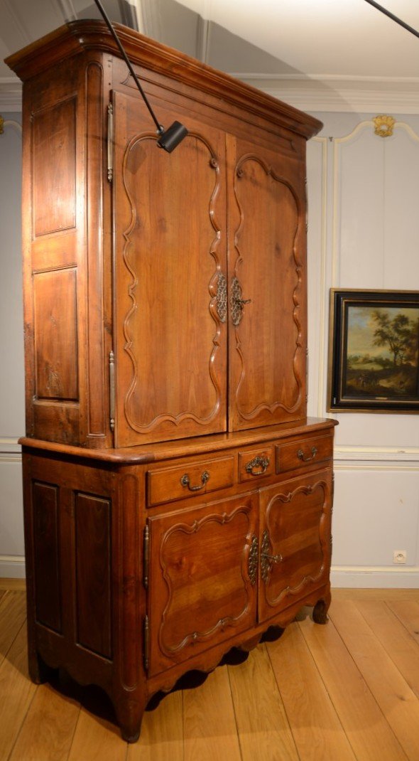 Louis XV Period Buffet In Cherry Wood.-photo-1