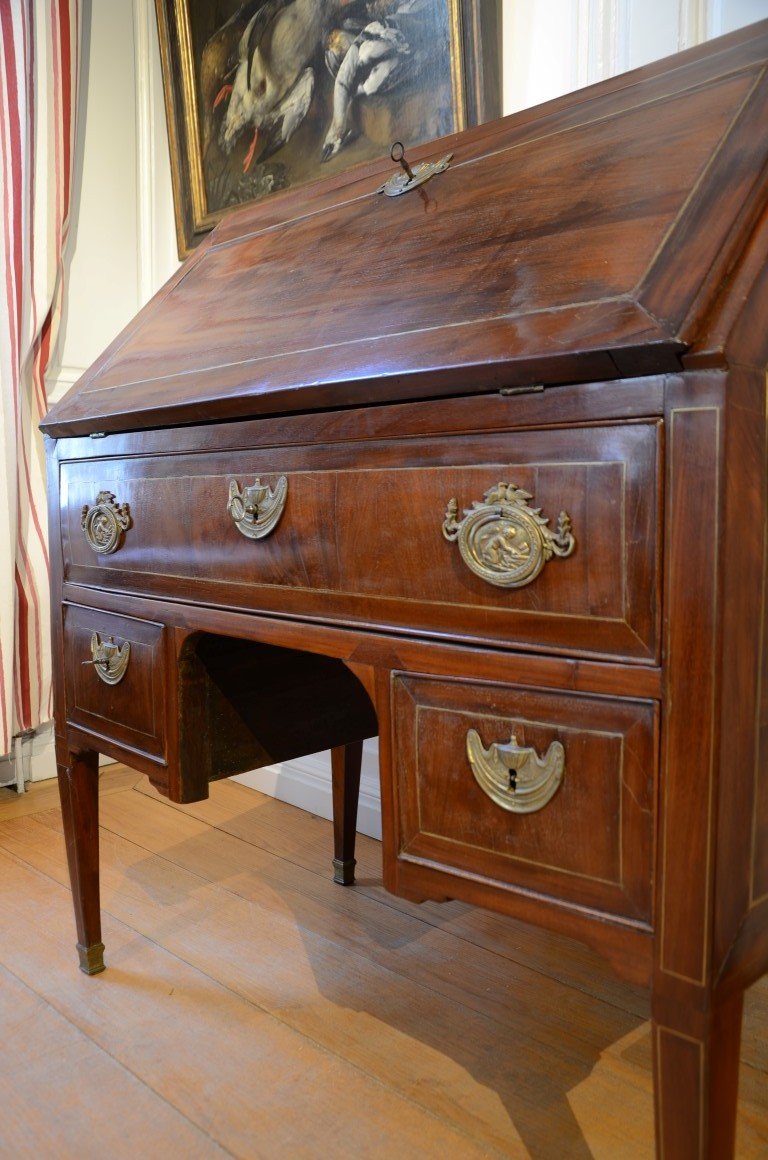 Bureau de pente d'époque Directoire.-photo-4