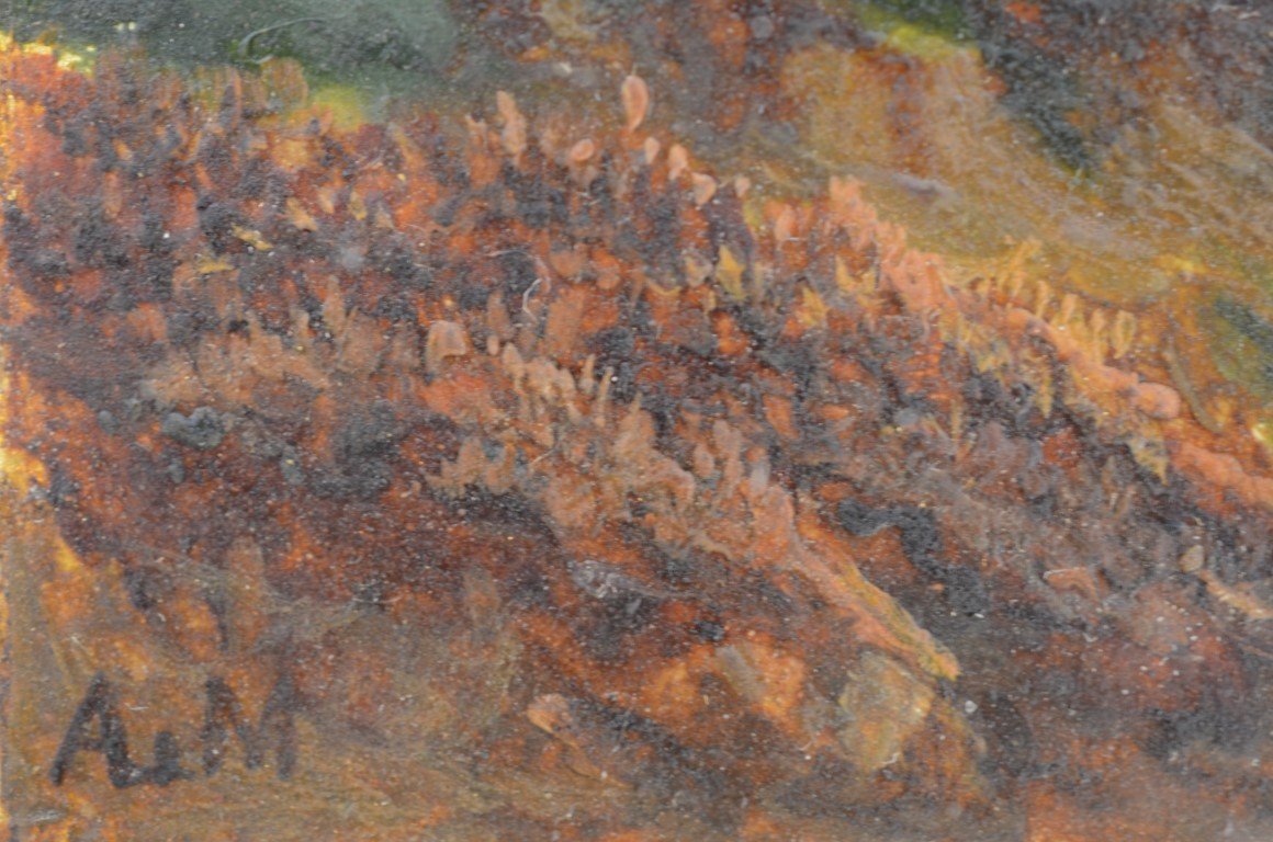 Miniature Landscape On Paper. Nineteenth Century.-photo-4