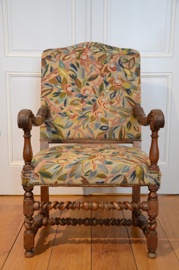 Armchair From The Louis XIV Period.-photo-2