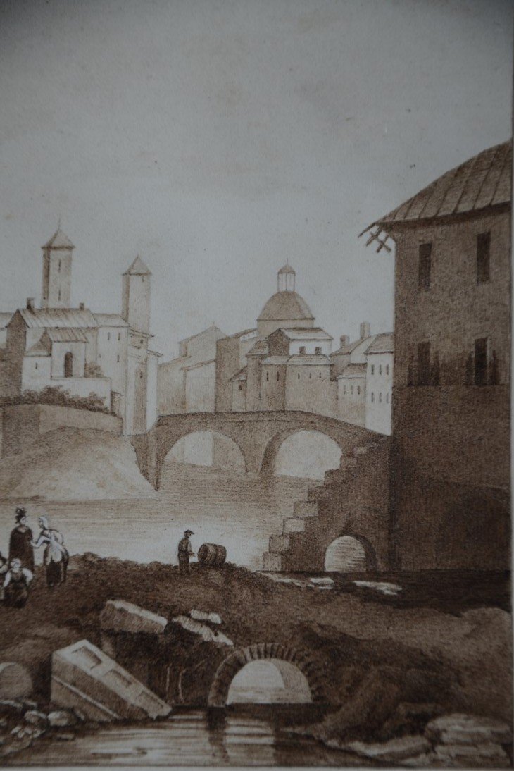 Ink Wash. End Of The Eighteenth-beginning Of The Nineteenth Century.-photo-4