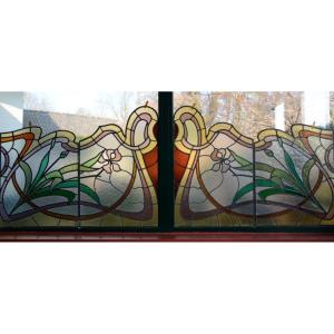 Stained Glass. Art Nouveau.