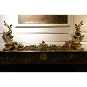 Louis XV Style Fire Bar In Bronze.