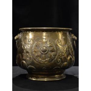 Brass Pot Cover. Eighteenth Century.