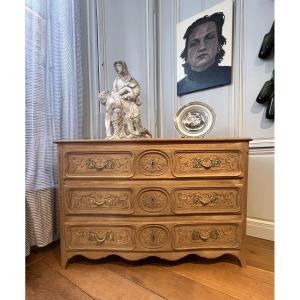 Louis XV Period Curved Chest Of Drawers.