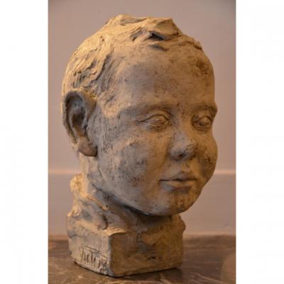 Victor.mud Sculpture.first Half Of Twentieth Century.