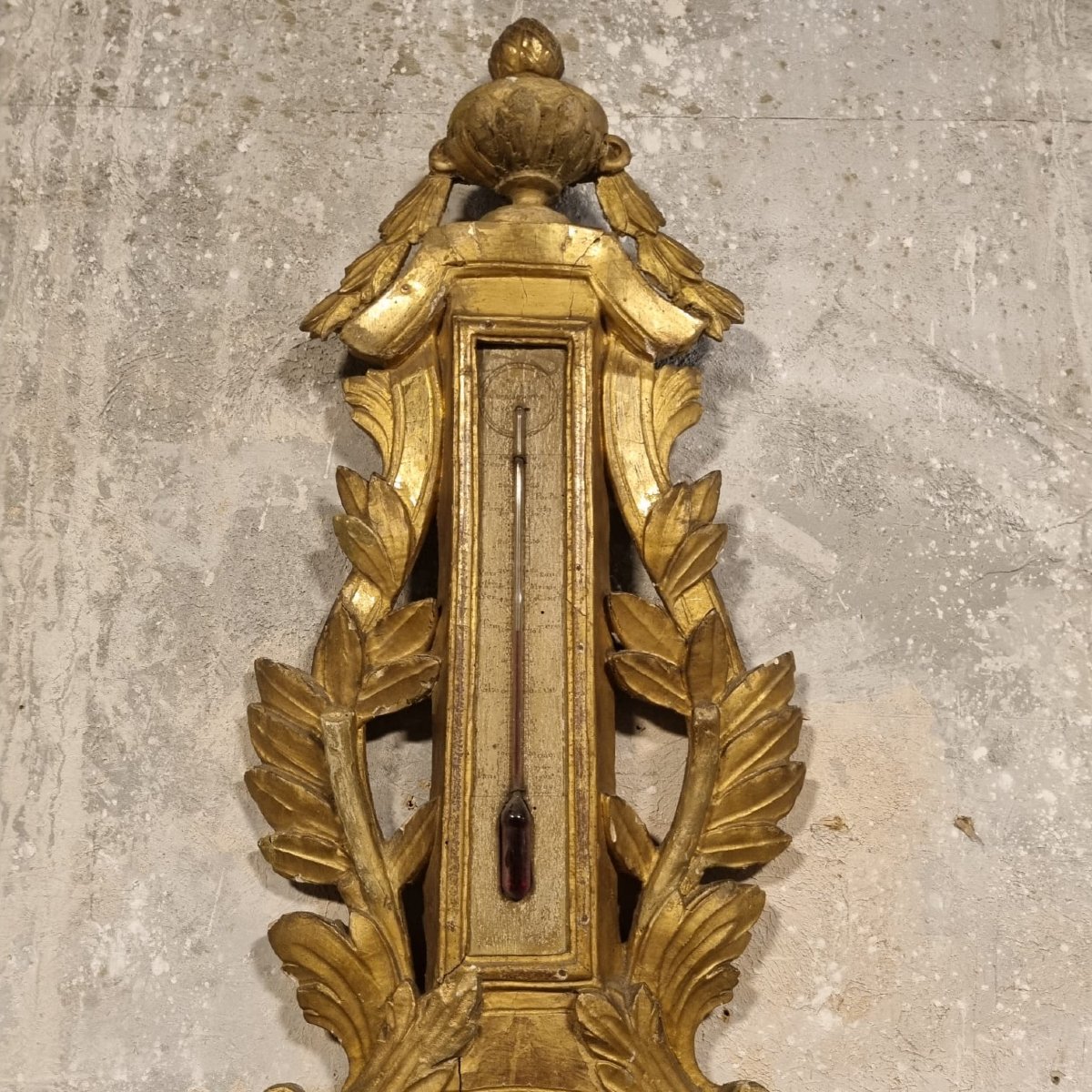 Louis XV Style Barometer In Giltwood-photo-4