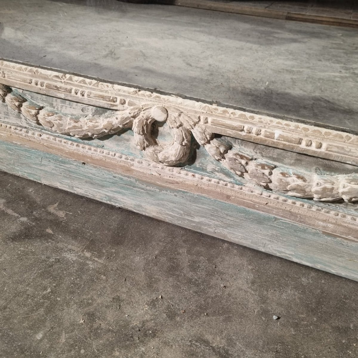 Important Louis XVI Style Boiserie Trumeau In Carved And Patinated Wood-photo-3