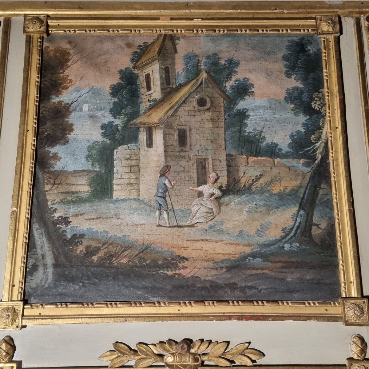 Boiserie Trumeau With Canvas-photo-1