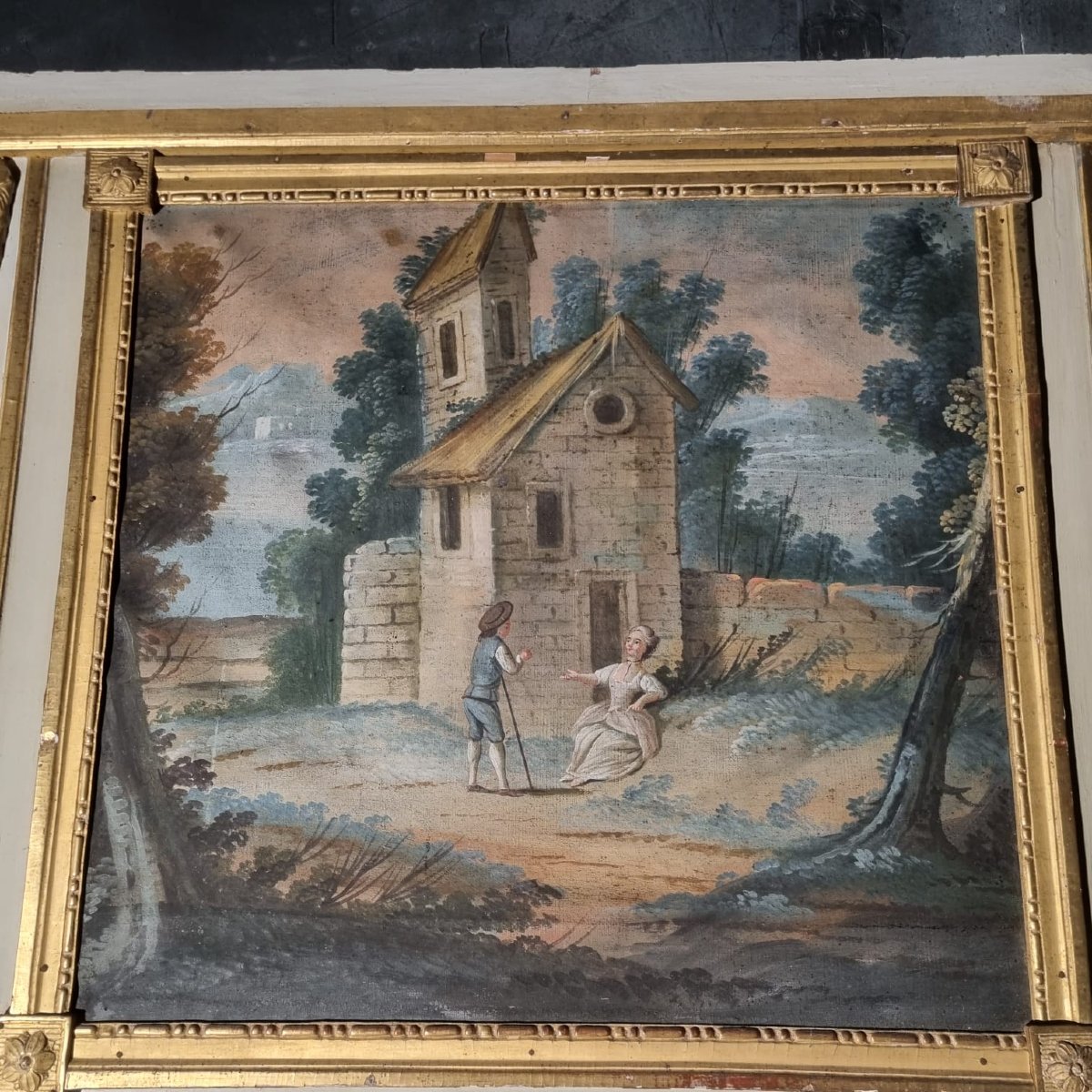 Boiserie Trumeau With Canvas-photo-2