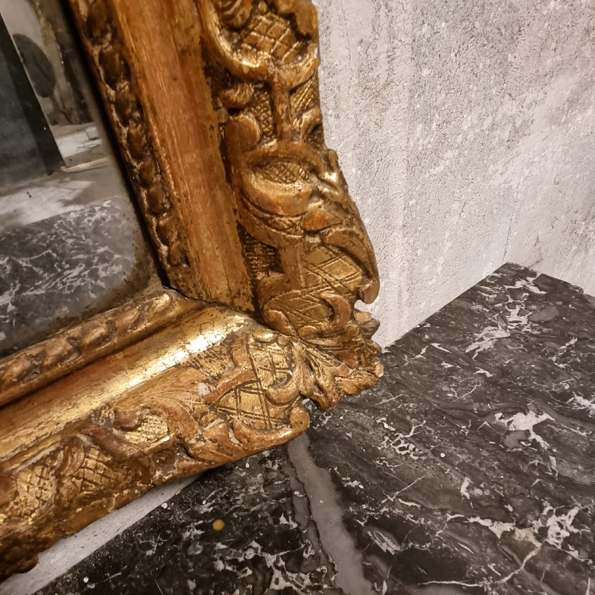 Glace à fronton Régence-photo-3