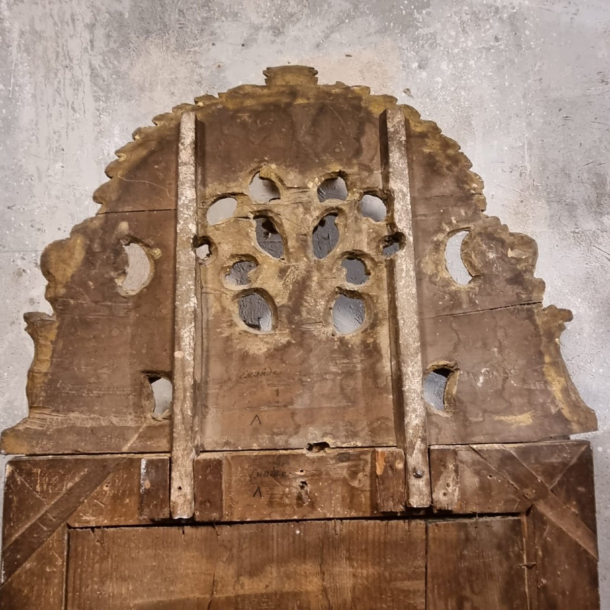 Glace à fronton Régence-photo-6