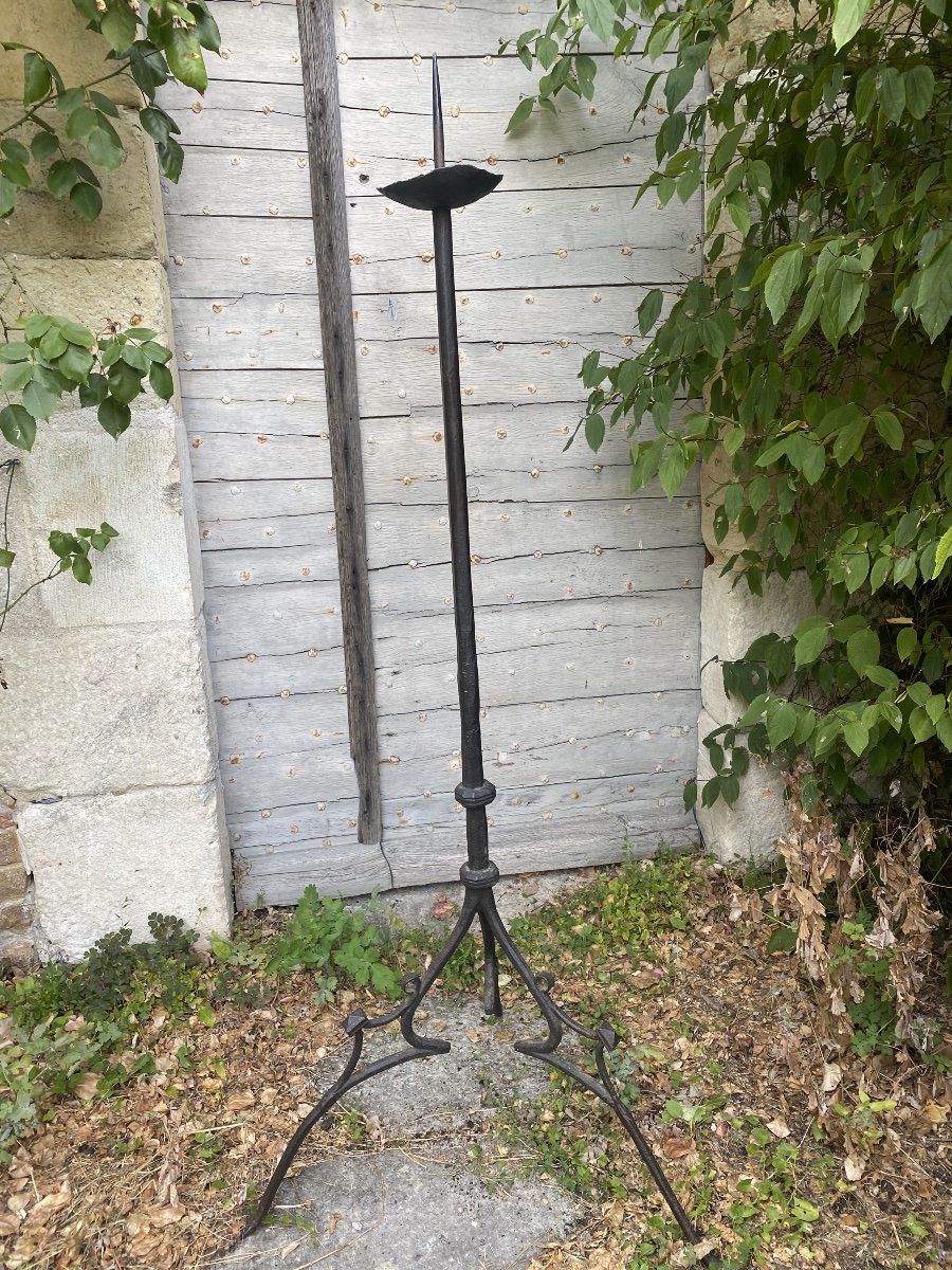 15th-century Wrought-iron Candleholder