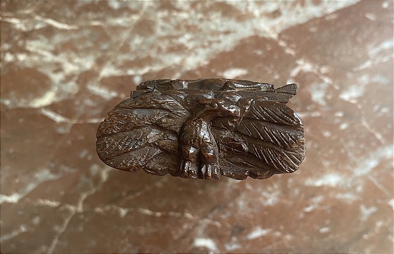 Large Convict's Snuffbox Made Of Rosewood And Corozo, Early 19th Century-photo-1