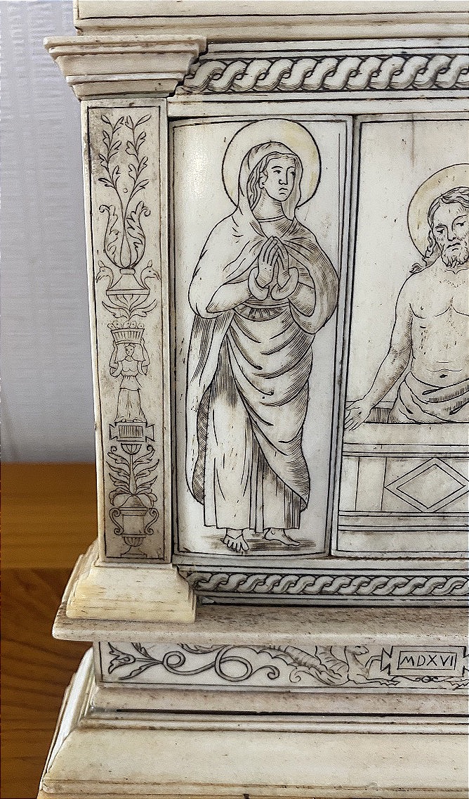 Large 16th-century "kisses Of Peace" Medallion Dated 1516-photo-4