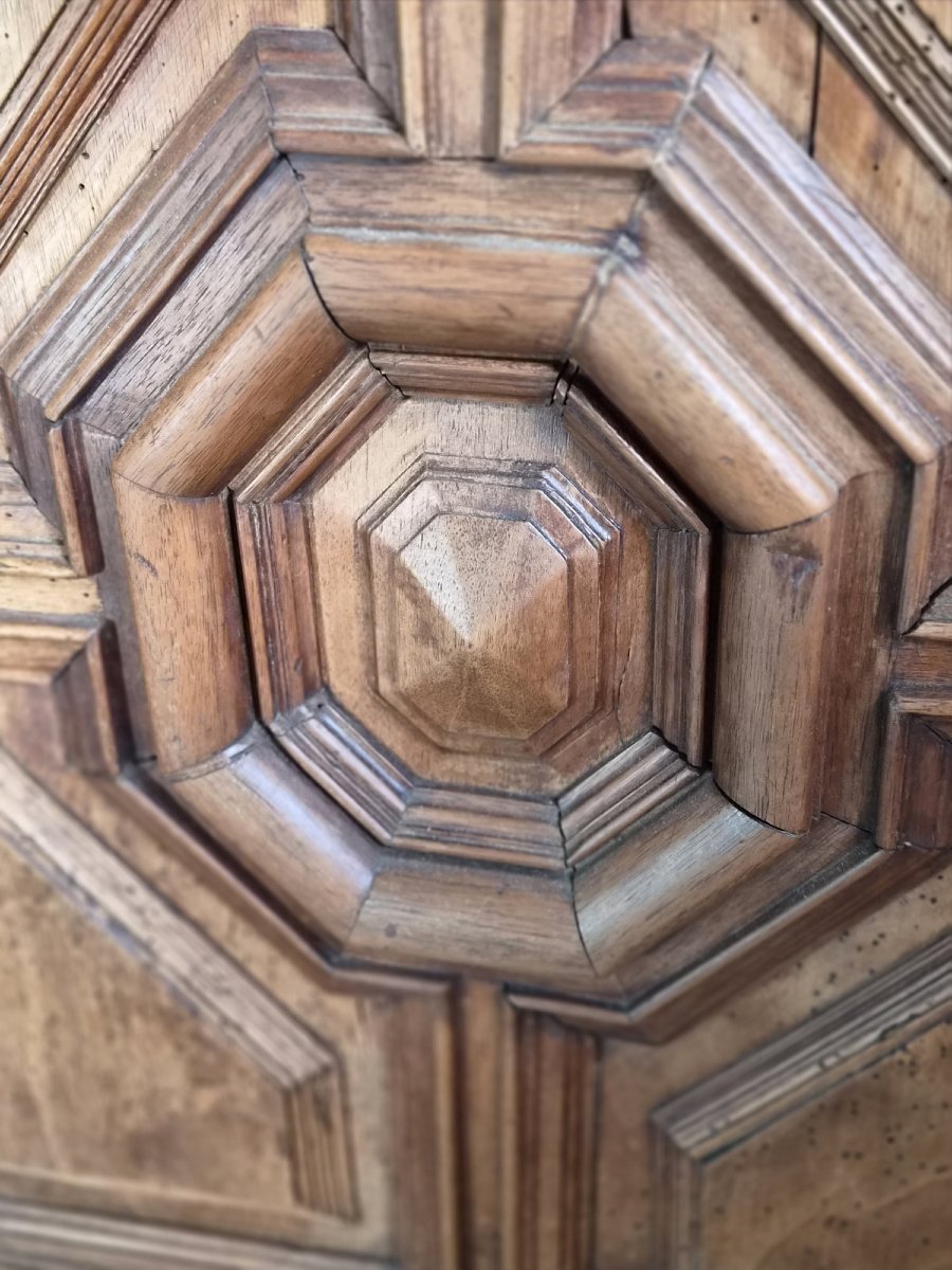 Two-section Recessed Sideboard. Rare Apothecary Cabinet From The Late 16th To Early 17th Century-photo-2