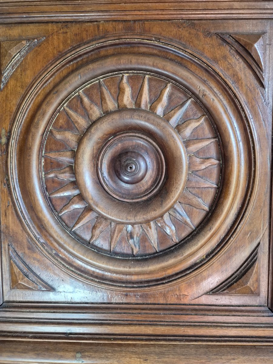 Two-section Recessed Sideboard. Rare Apothecary Cabinet From The Late 16th To Early 17th Century-photo-3