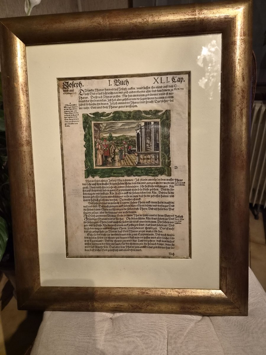 Rare Illuminated 16th-century Engraving – Virgil Solis (1514–1562)-photo-2