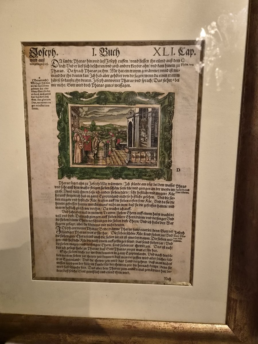Rare Illuminated 16th-century Engraving – Virgil Solis (1514–1562)