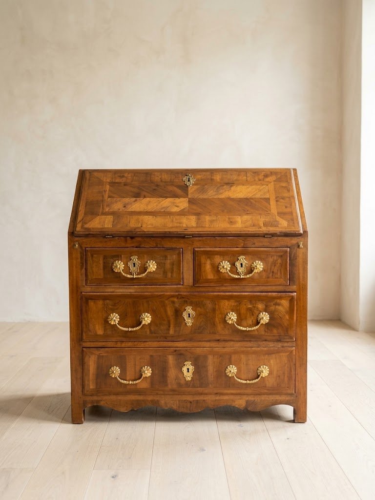 Scriban Chest Of Drawers With Marquetry – 18th Century-photo-2