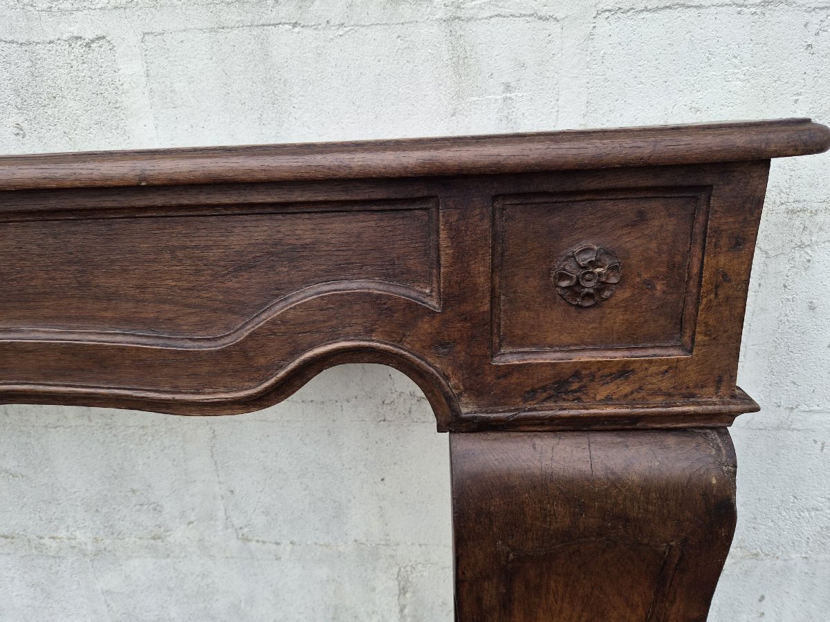 Large 18th-century Fireplace – Regency Style, Made Of Oak-photo-3
