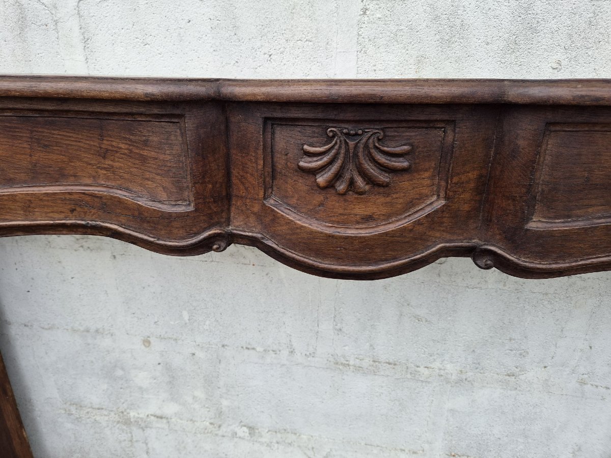 Large 18th-century Fireplace – Regency Style, Made Of Oak-photo-4